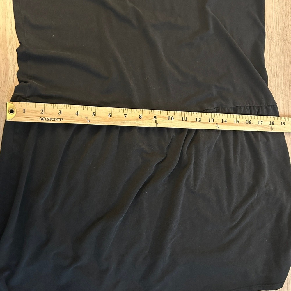 Eileen Fisher Dress Black Drop Waist‎ Sleeveless Jersey Knit XS - Picture 9 of 9